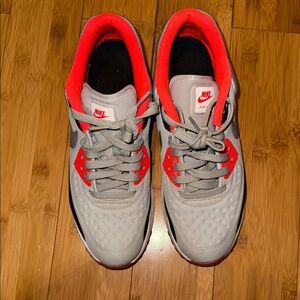Nike Gray and Red Air Max Sneakers